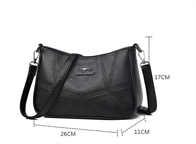 ZYB136 Versatile Leather Tote with Multiple Compartments