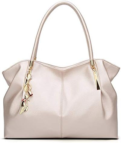 ZYB091 Sophisticated Leather Tote Bag with Gold Accents