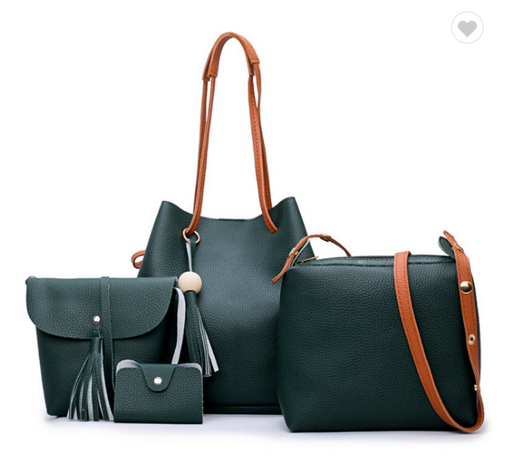 ZYB025 4-Piece Grey Handbag Set