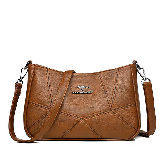 ZYB136 Versatile Leather Tote with Multiple Compartments