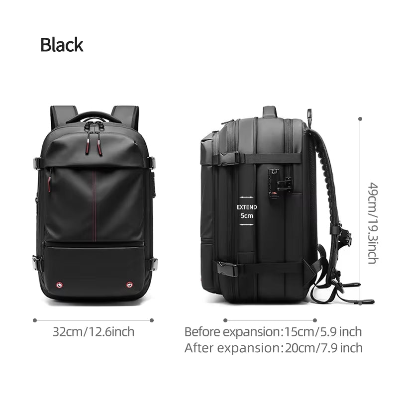 ZYB181 17 Inch Expandable Waterproof Travel Backpack With Laptop Space