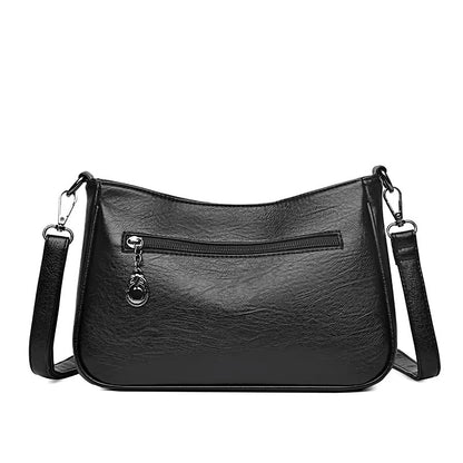 ZYB136 Versatile Leather Tote with Multiple Compartments