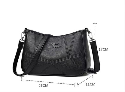 ZYB136 Versatile Leather Tote with Multiple Compartments