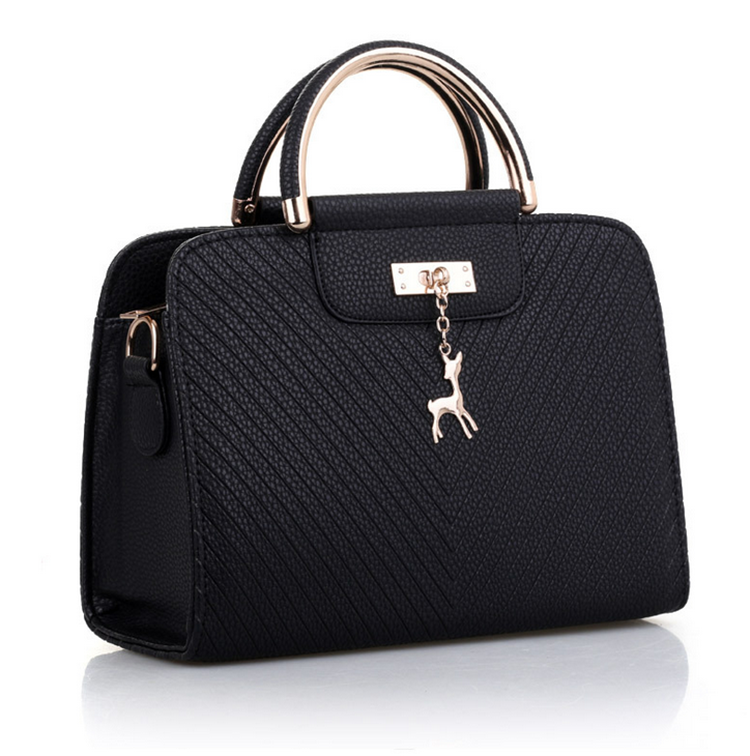 ZYB022 Elegance Embossed Handbag with Deer Charm