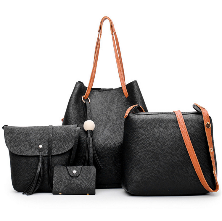 ZYB025 4-Piece Grey Handbag Set