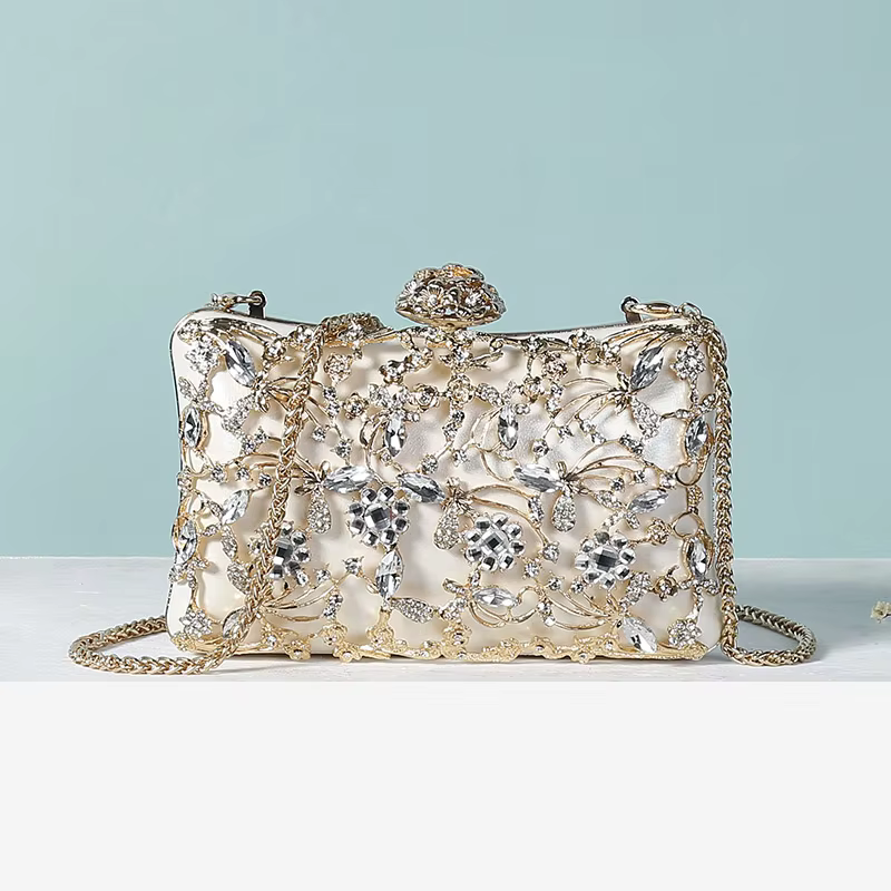 ZYB079 Dazzling Elegance: Crystal Embellished Clutch