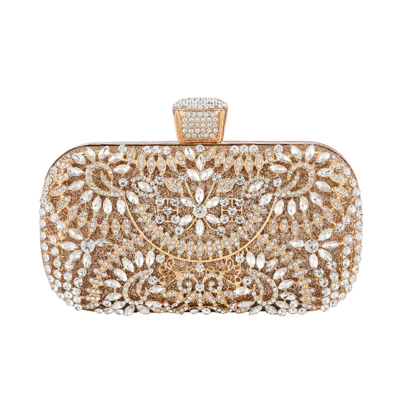 ZYB058 Dazzling Elegance: Crystal Embellished Clutch