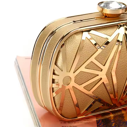 ZYB076 Geometric Glam: Cutout Clutch