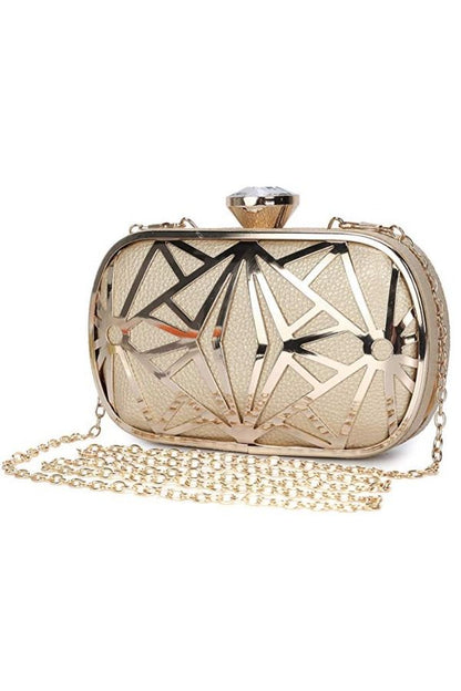 ZYB076 Geometric Glam: Cutout Clutch