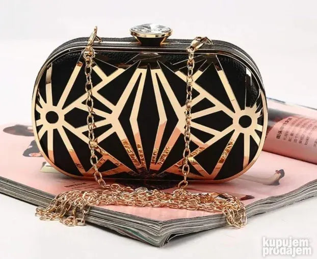 ZYB076 Geometric Glam: Cutout Clutch