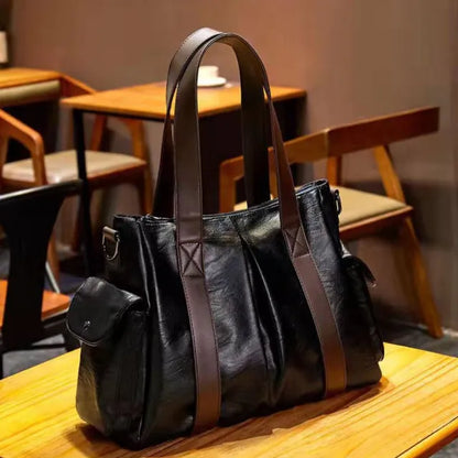 ZYB080 Classic Elegance: Leather Tote Bag