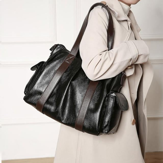 ZYB080 Classic Elegance: Leather Tote Bag