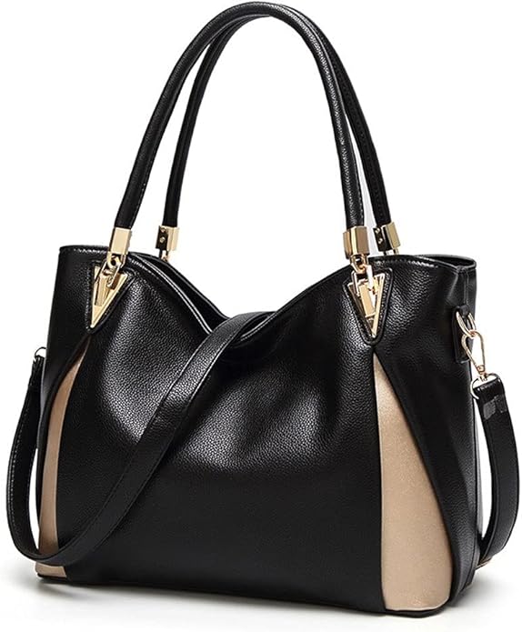 ZYB083 Sleek and Modern: Two-Tone Hobo Bag