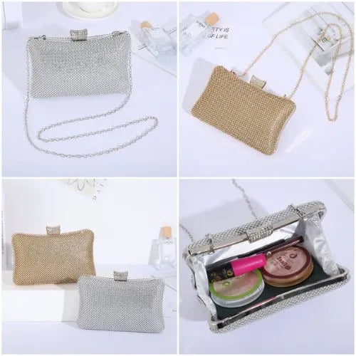 ZYB085 Sparkling Elegance: Crystal-Encrusted Clutch