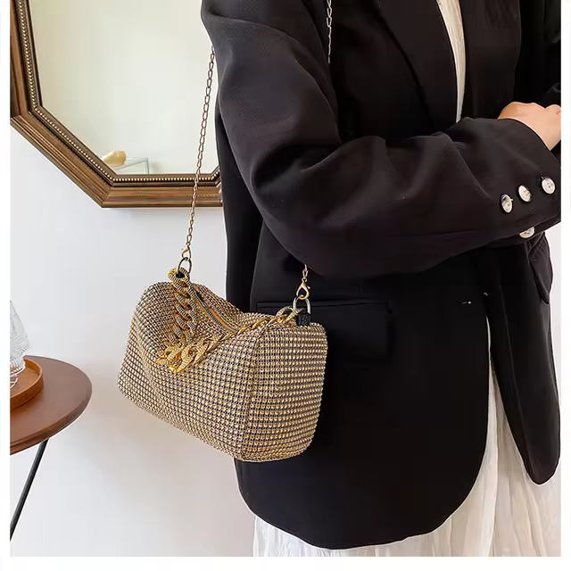 ZYB089 Dazzling Nights: Rhinestone Shoulder Bag