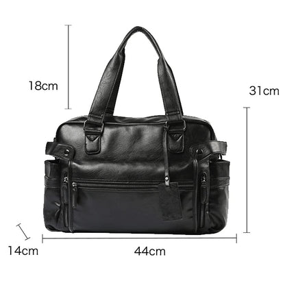 ZYB090 Classic and Functional: Men's Leather Briefcase