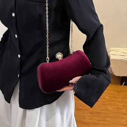 ZYB165 Gold Velvet Clutch