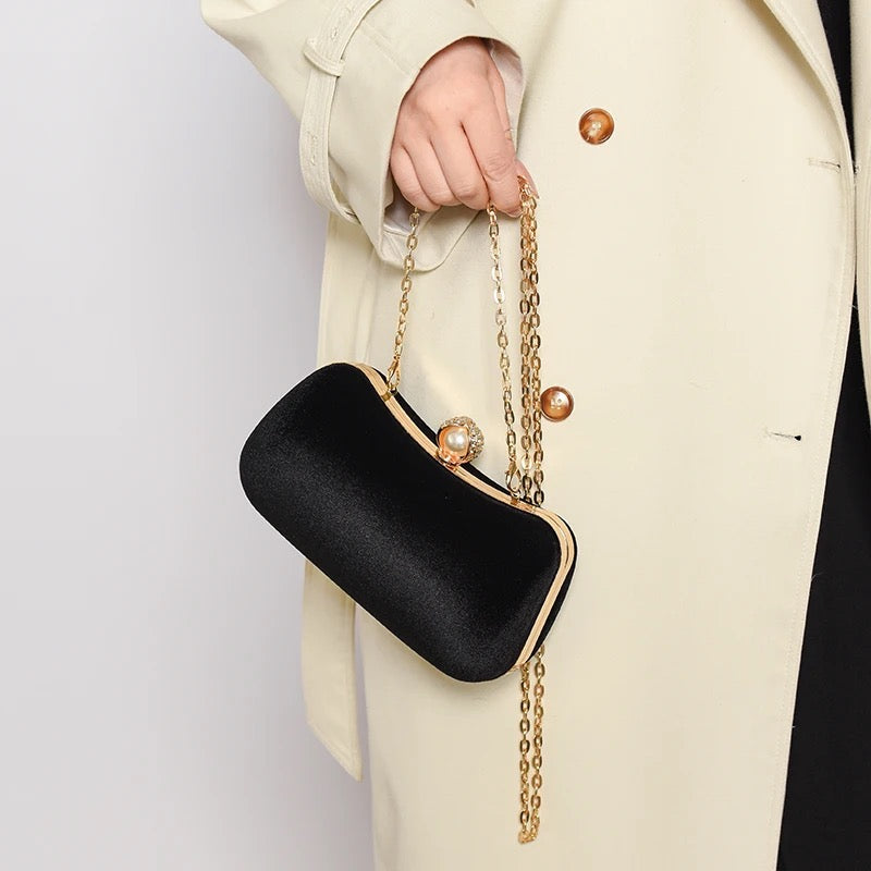 ZYB165 Gold Velvet Clutch