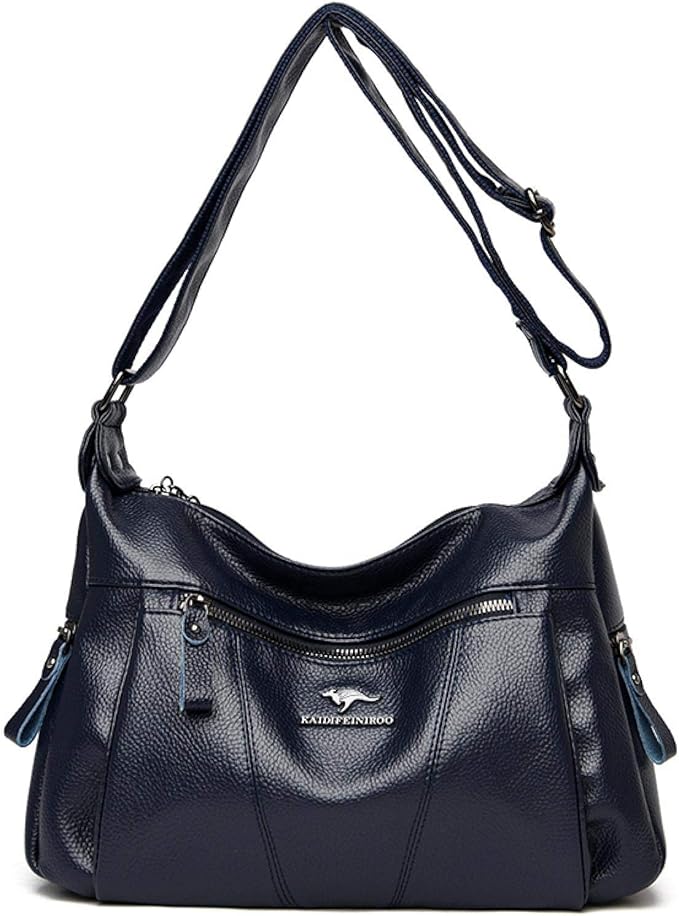 ZYB114 KAIDIFEINIROO - Timeless Leather Shoulder Bag with Subtle Croc-Embossed Pattern