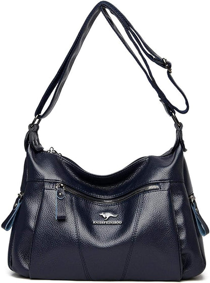 ZYB114 KAIDIFEINIROO - Timeless Leather Shoulder Bag with Subtle Croc-Embossed Pattern