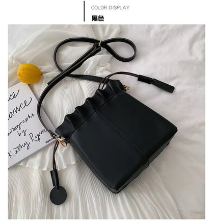 ZYB015 Chic Ruffled Bucket Bag