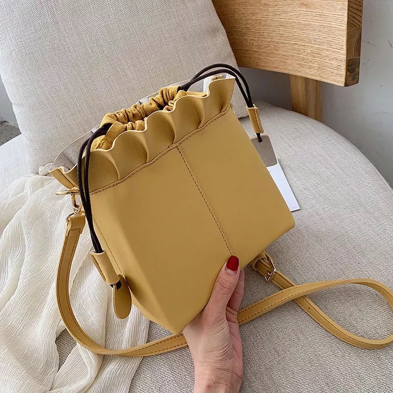 ZYB015 Chic Ruffled Bucket Bag