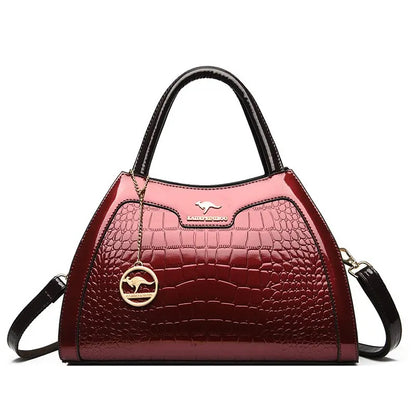 ZYB196 Elegant Crocodile-Embossed Handbag