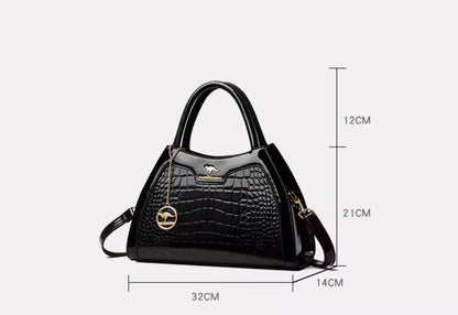 ZYB196 Elegant Crocodile-Embossed Handbag