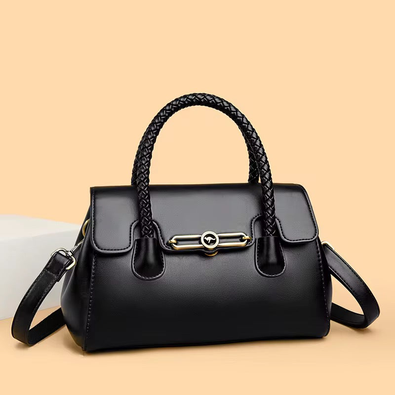 ZYB216 Braided Top-Handle Executive Satchel