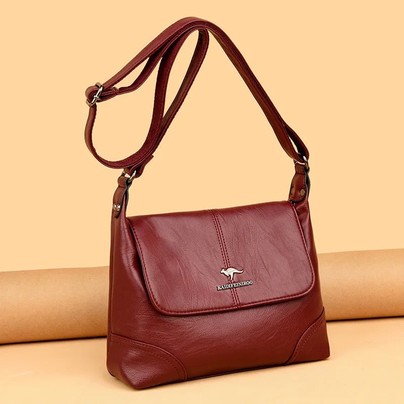 ZYB120 KAIDIFEINIROO - Timeless Leather Shoulder Bag with Elegant Buckle Detail