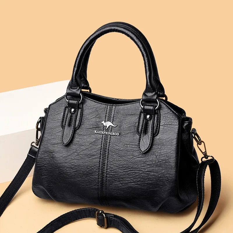 ZYB123 KAIDIFEINIROO - Elegant Leather Shoulder Bag with Multiple Compartments