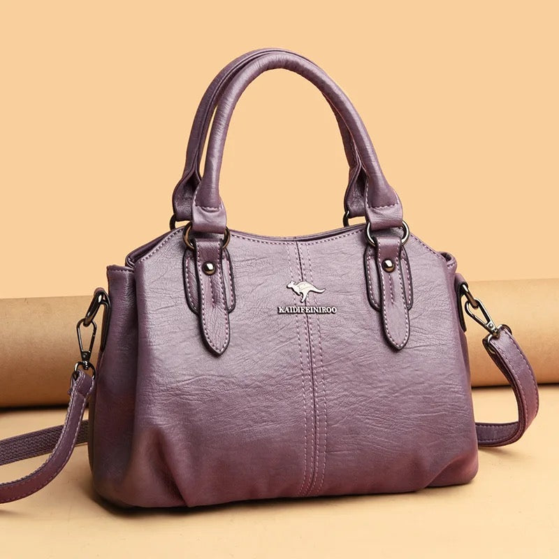 ZYB123 KAIDIFEINIROO - Elegant Leather Shoulder Bag with Multiple Compartments
