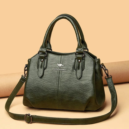 ZYB123 KAIDIFEINIROO - Elegant Leather Shoulder Bag with Multiple Compartments