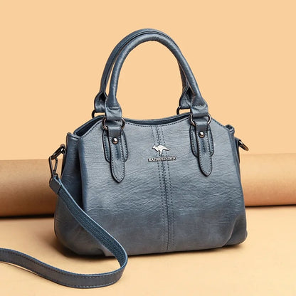 ZYB123 KAIDIFEINIROO - Elegant Leather Shoulder Bag with Multiple Compartments