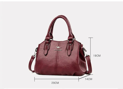 ZYB123 KAIDIFEINIROO - Elegant Leather Shoulder Bag with Multiple Compartments