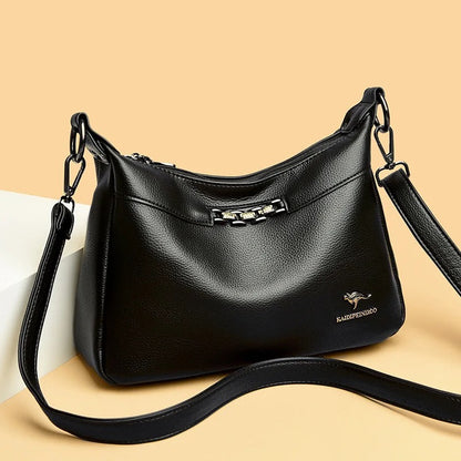 ZYB129 Elegant Leather Shoulder Bag - Timeless Style and Functionality