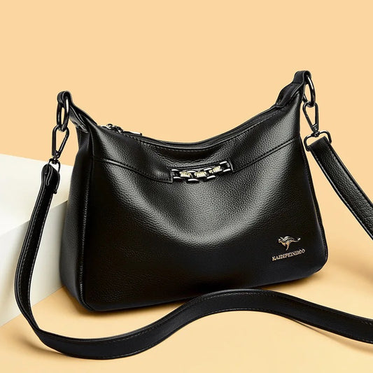 ZYB129 Elegant Leather Shoulder Bag - Timeless Style and Functionality