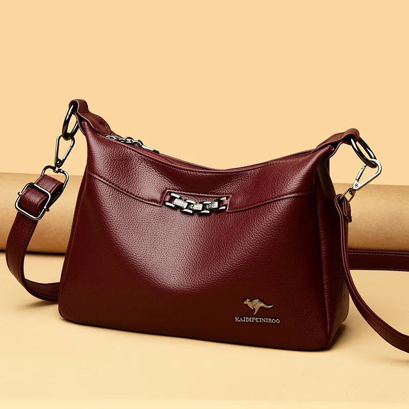 ZYB129 Elegant Leather Shoulder Bag - Timeless Style and Functionality