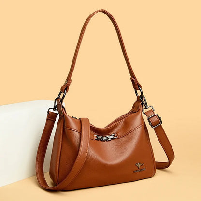 ZYB129 Elegant Leather Shoulder Bag - Timeless Style and Functionality