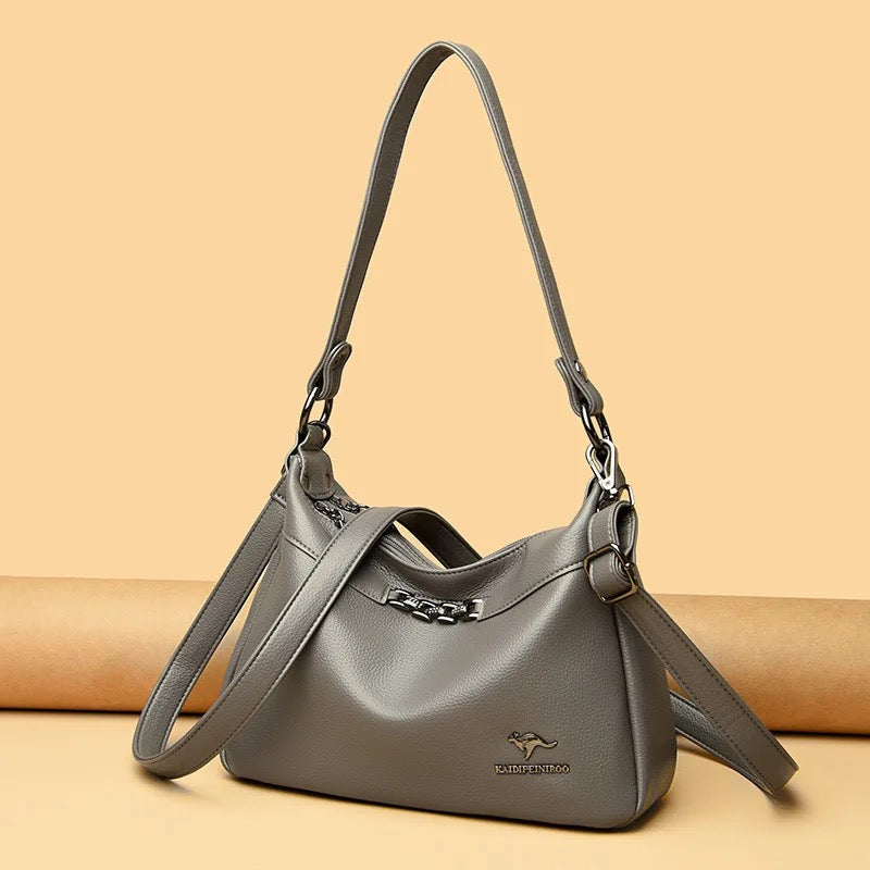 ZYB129 Elegant Leather Shoulder Bag - Timeless Style and Functionality