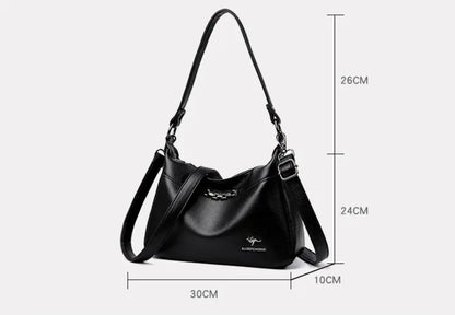 ZYB129 Elegant Leather Shoulder Bag - Timeless Style and Functionality