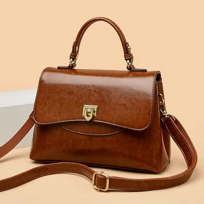 ZYB200 Elegant Flap Closure Handbag - Versatile Style