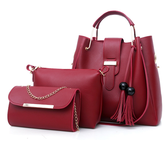 ZYB006 Set of 3 Chic Handbags with Tassel Accents