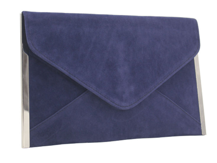 ZYB012 Sleek Velvet Envelope Clutch