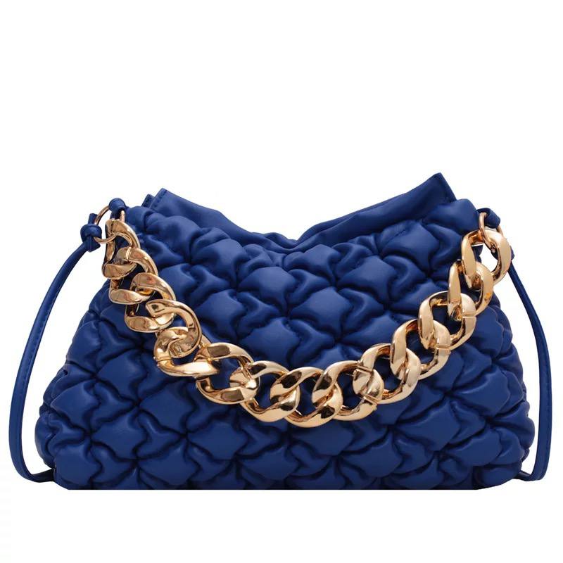 ZYB103 Elegant Pleated Shoulder Bag with Chain Strap