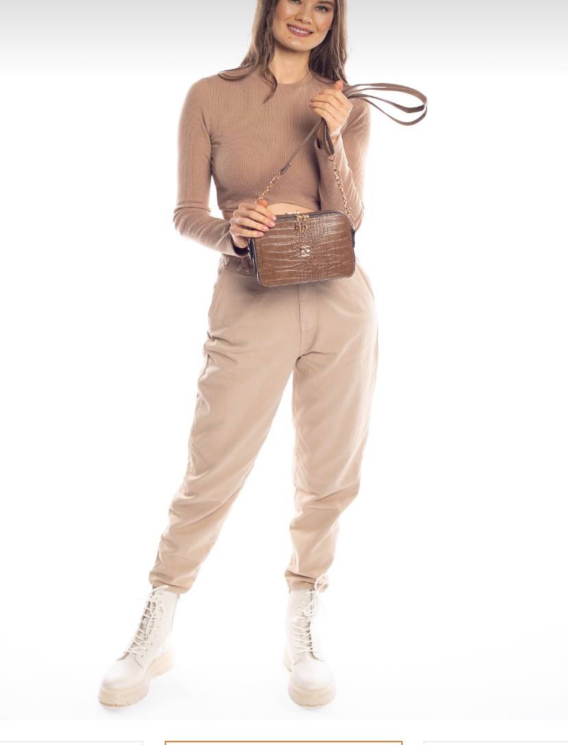 ZYB034 Croc-Embossed Crossbody Bag