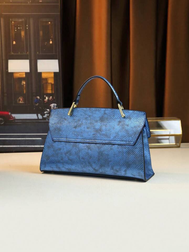 ZYB191 Elegant Snakeskin-Embossed Top Handle Bag
